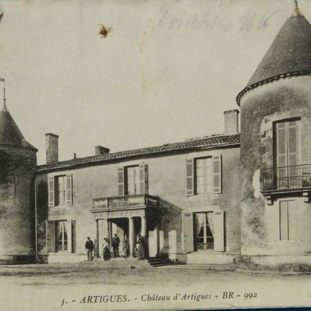 Château Betailhe, appelé château d'Artigues, carte postale vers 1900_CP