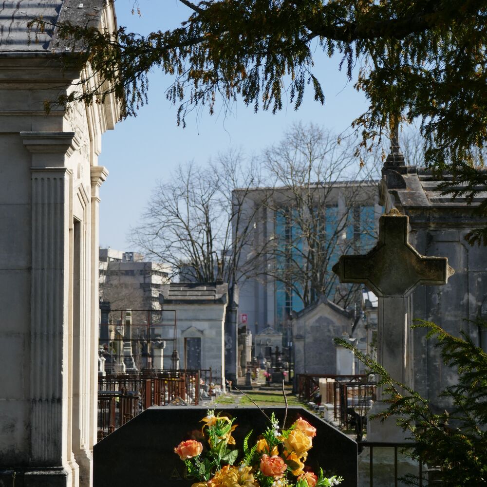 le cimetière avec, au fond, le quartier Meriadeck, 2022_FG