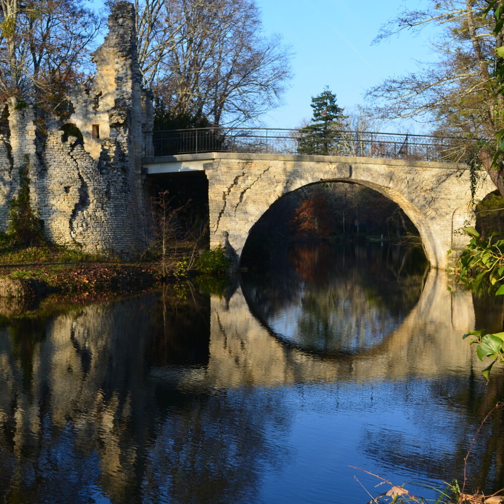 le pont et sa ruine, au sud-est du parc, 2015_FG