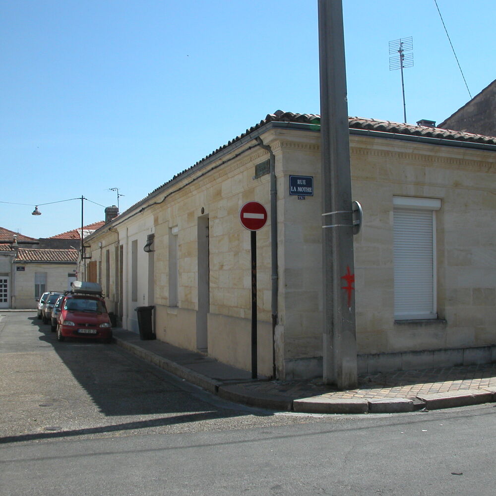 Vue d'ensemble d'échoppes, passage Gaugeacq. Bordeaux