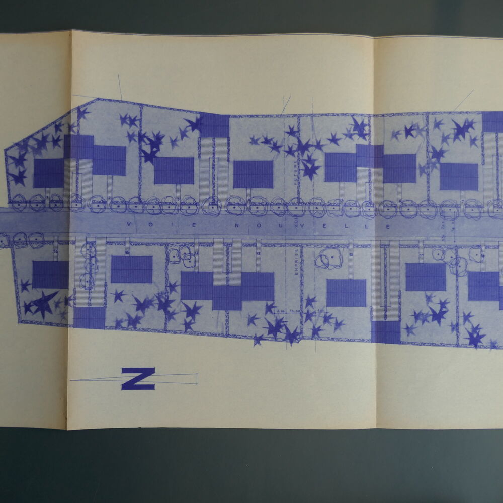 Plan masse du lotissement par l'architecte Jacques Tournier en 1968.