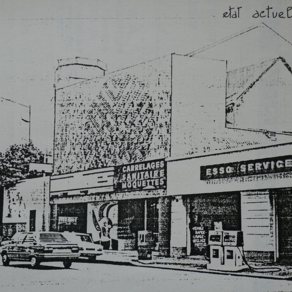 Photocopie d'une photographie de la façade avant les travaux d'extension en 1985.