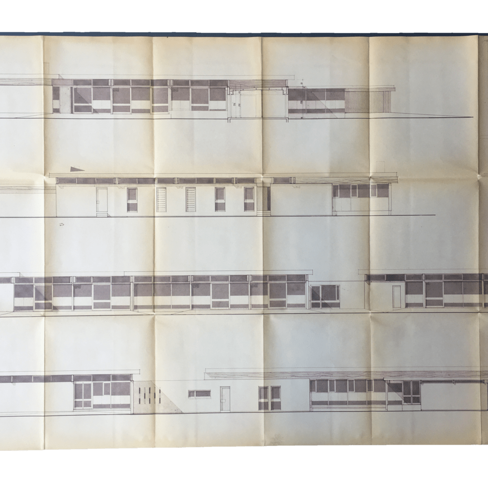 Plan des façades par l’agence A. Béchu, février 1967