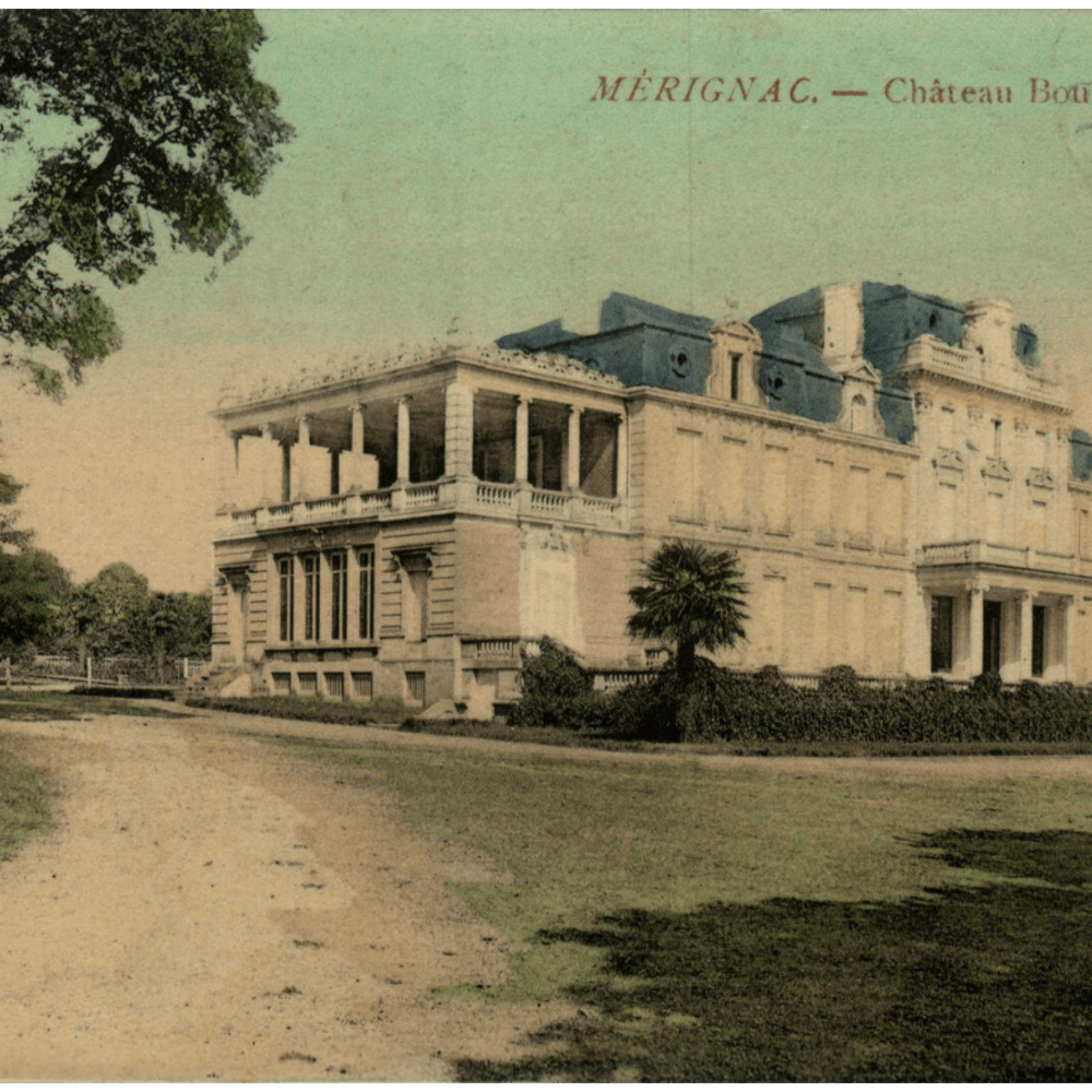 Vue de l'extrémité ouest du château, carte postale de 1915