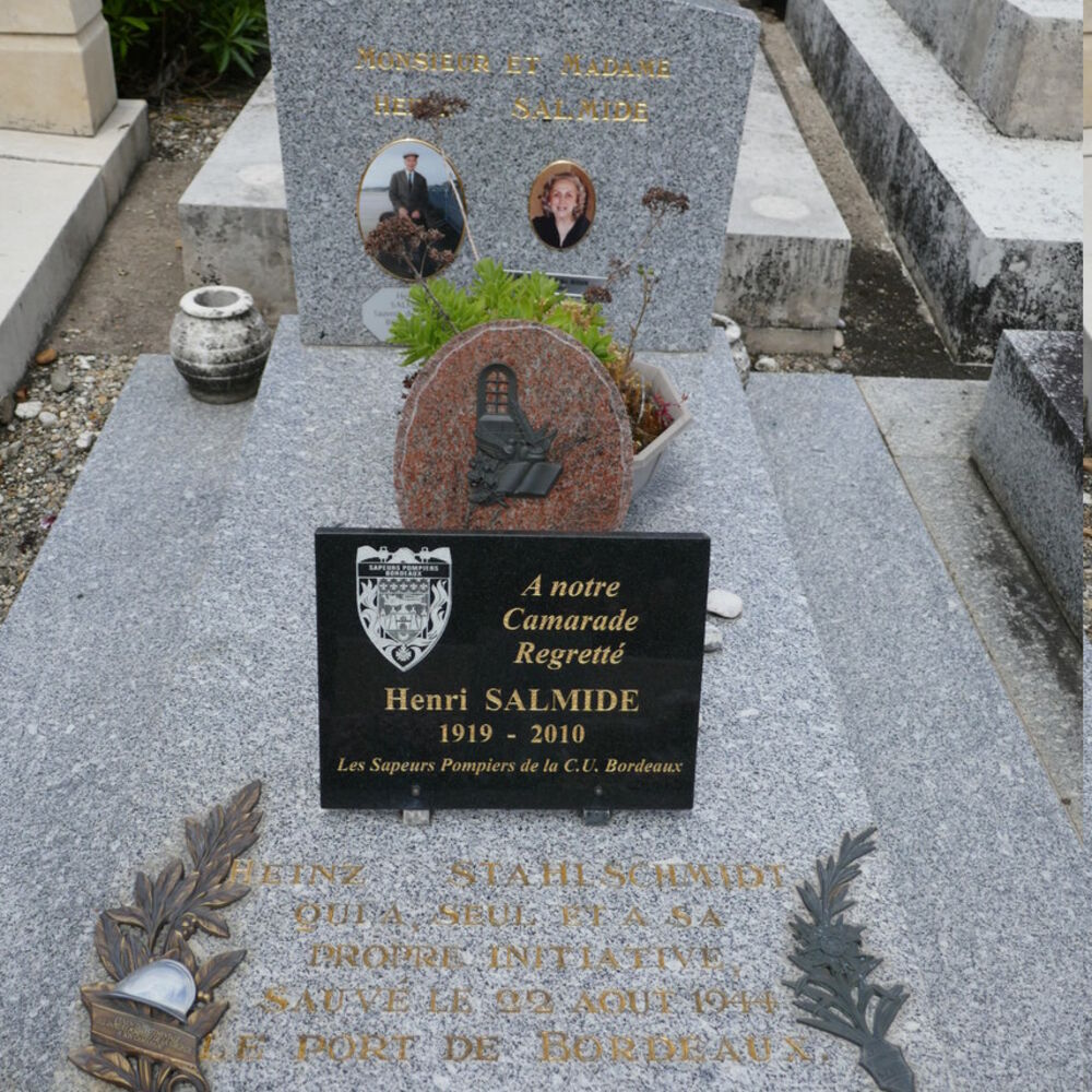 Henri Salmide (Heinz Stahlschmidt), sous-officier allemand, sauveteur de la ville de Bordeaux en 44