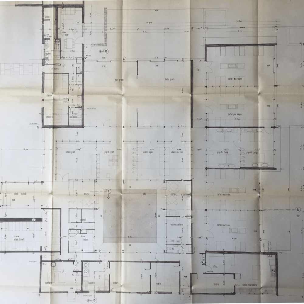 Plan du rez-de-chaussée par l’agence A. Béchu, février 1967