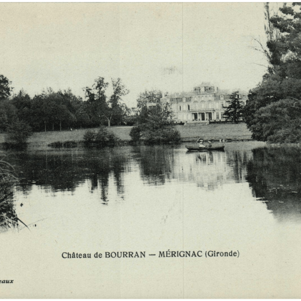 Vue du château depuis le lac, carte postale de 1910