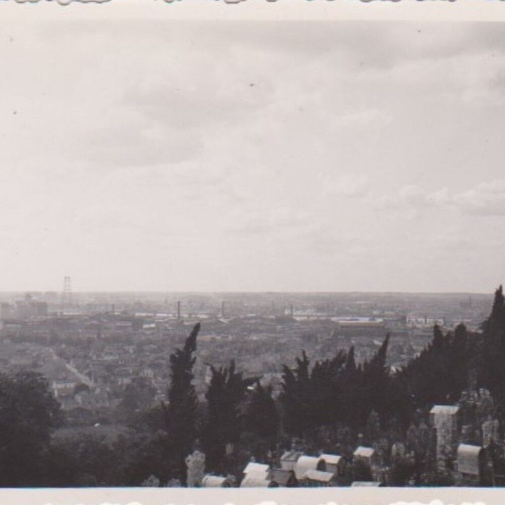 Vue depuis le cimetière catholique Saint-Romain à Cenon, en 1940
