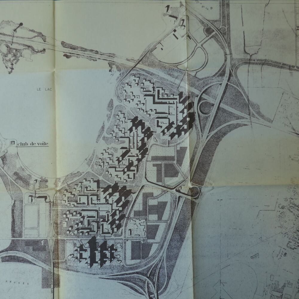 Plan de situation du centre de voile en 1967.