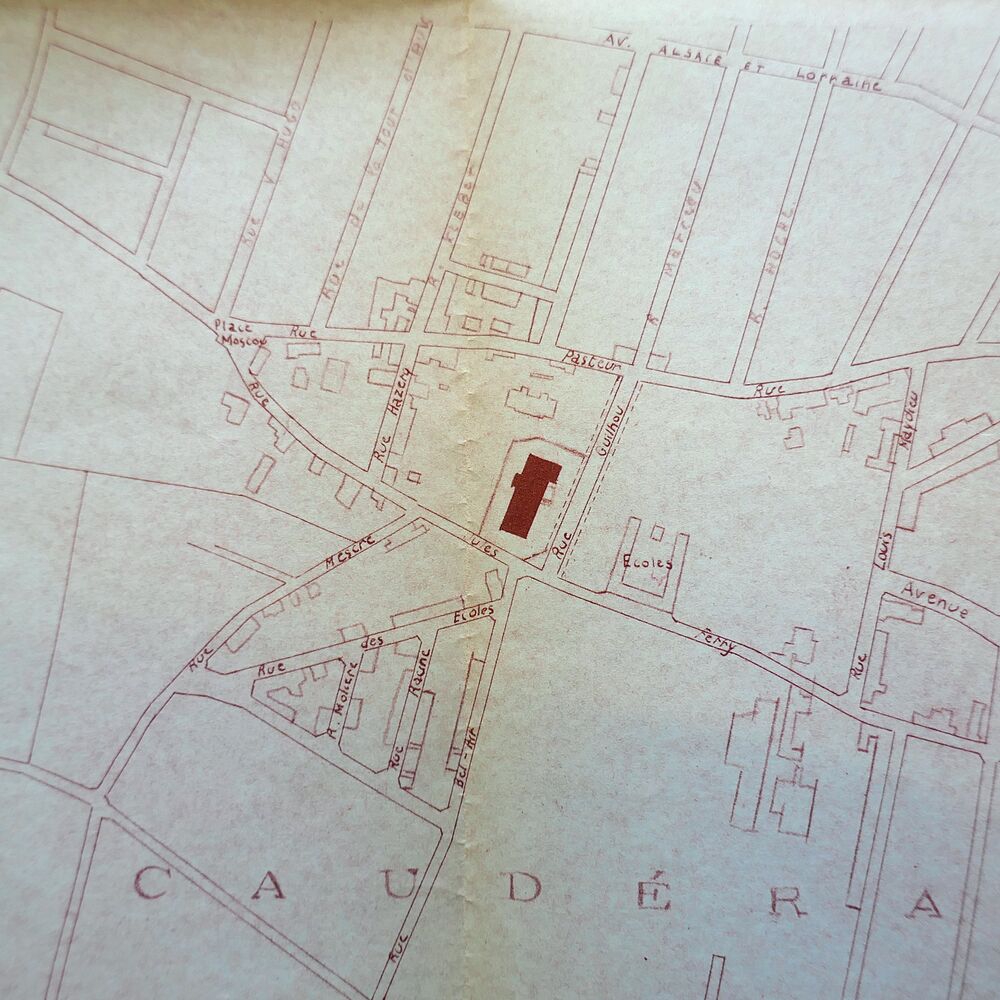 Plan de situation de la résidence Primerose en 1951.