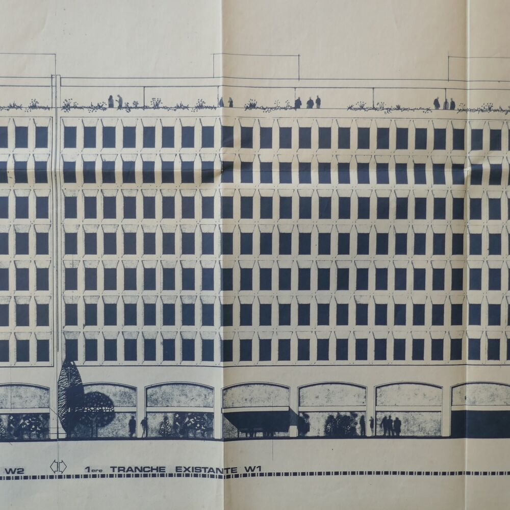 Élévation de la façade principale en 1973.