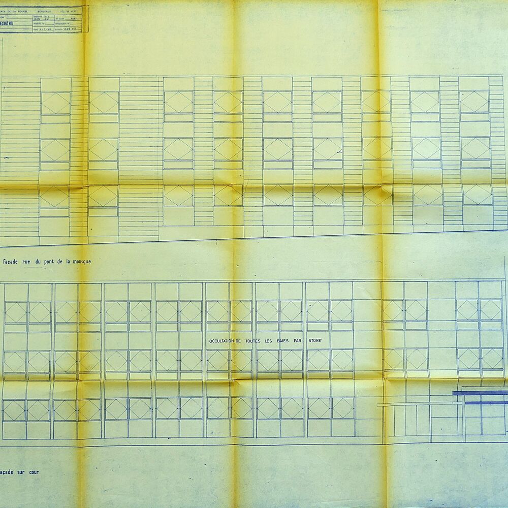 Élévations du bâtiment des classes par l'architecte Francisque Perrier en 1962.
