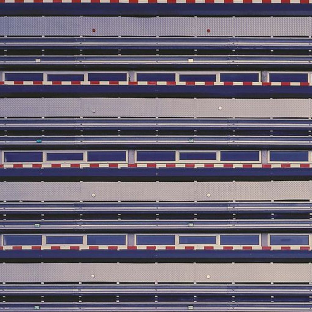 Détail du bardage de la façade en 1991 (cliché Vincent Monthiers).