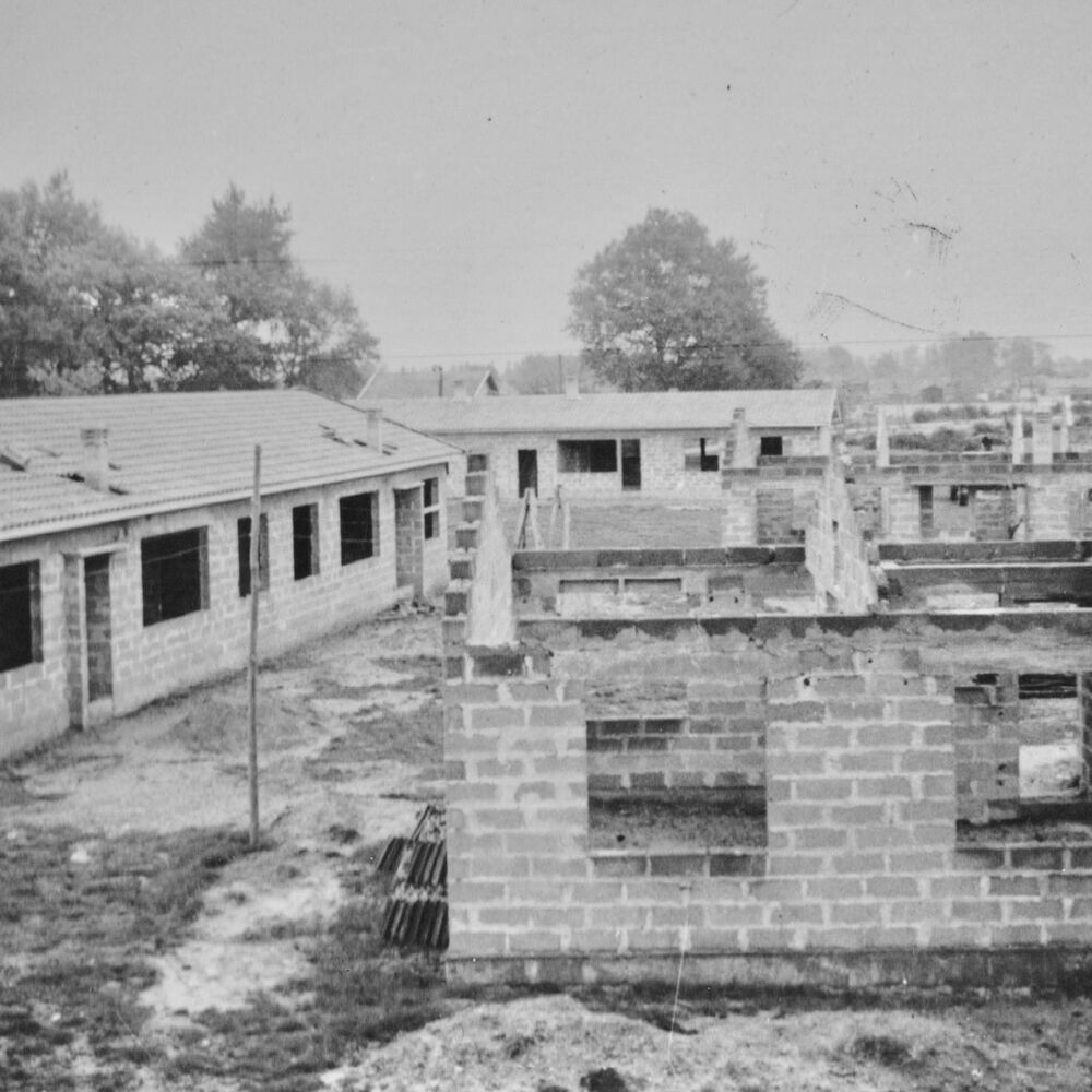 Le chantier des castors de Mérignac, photographie de 1953 (coll. particulière).