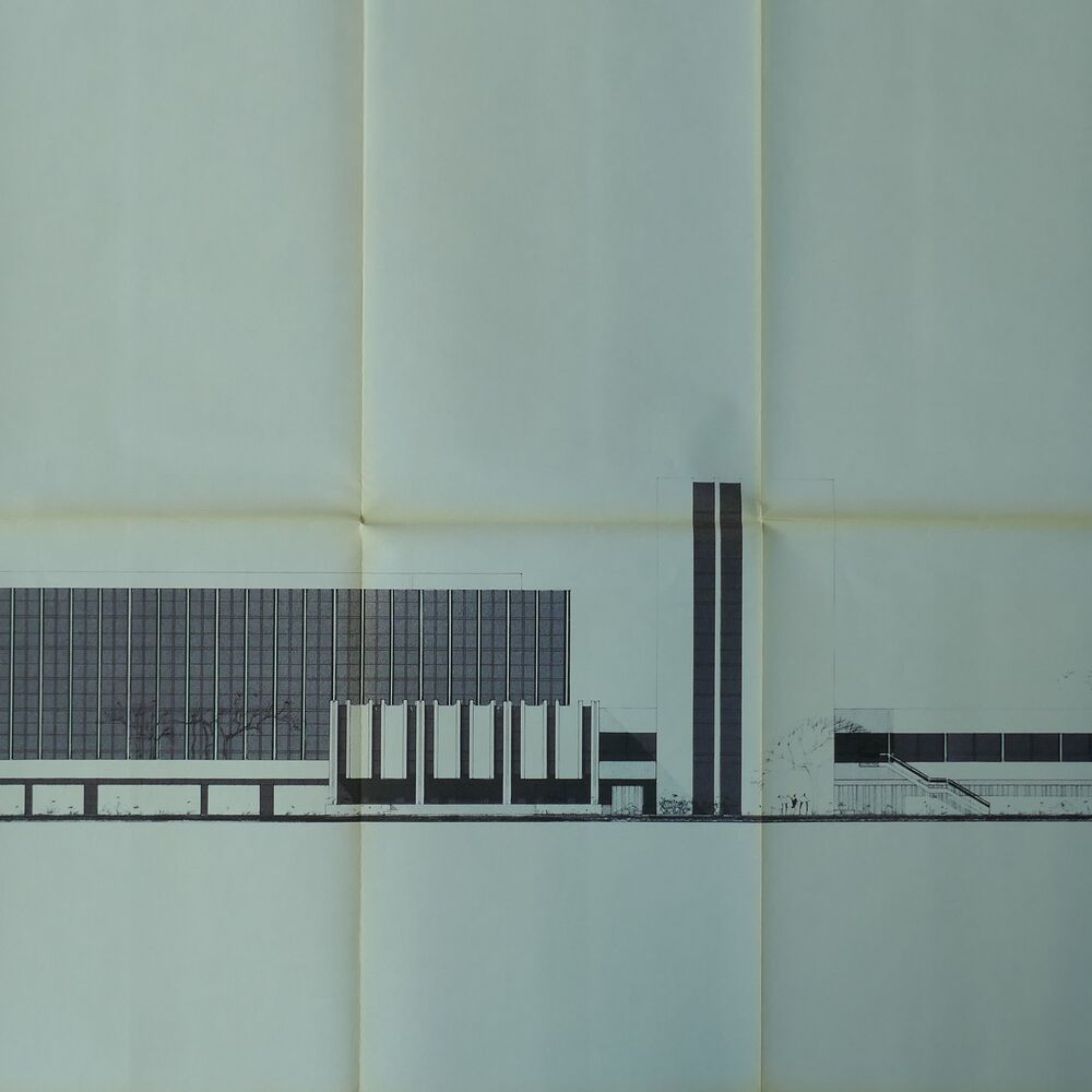 Élévation des façades ouest par les architectes René-André Coulon et Olivier Caplain, 1977.