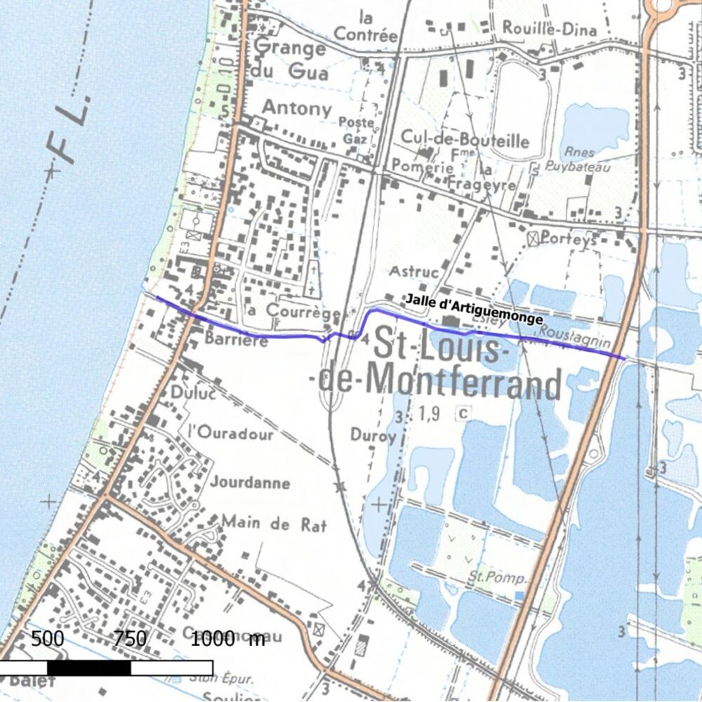Cartographie de la jalle d'Artiguemonge