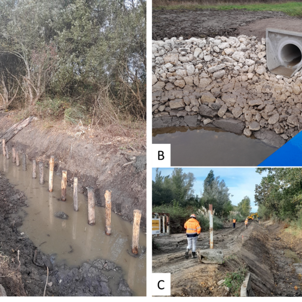 Période de travaux sur la jalle d'Artiguemonge lors de l'année 2023