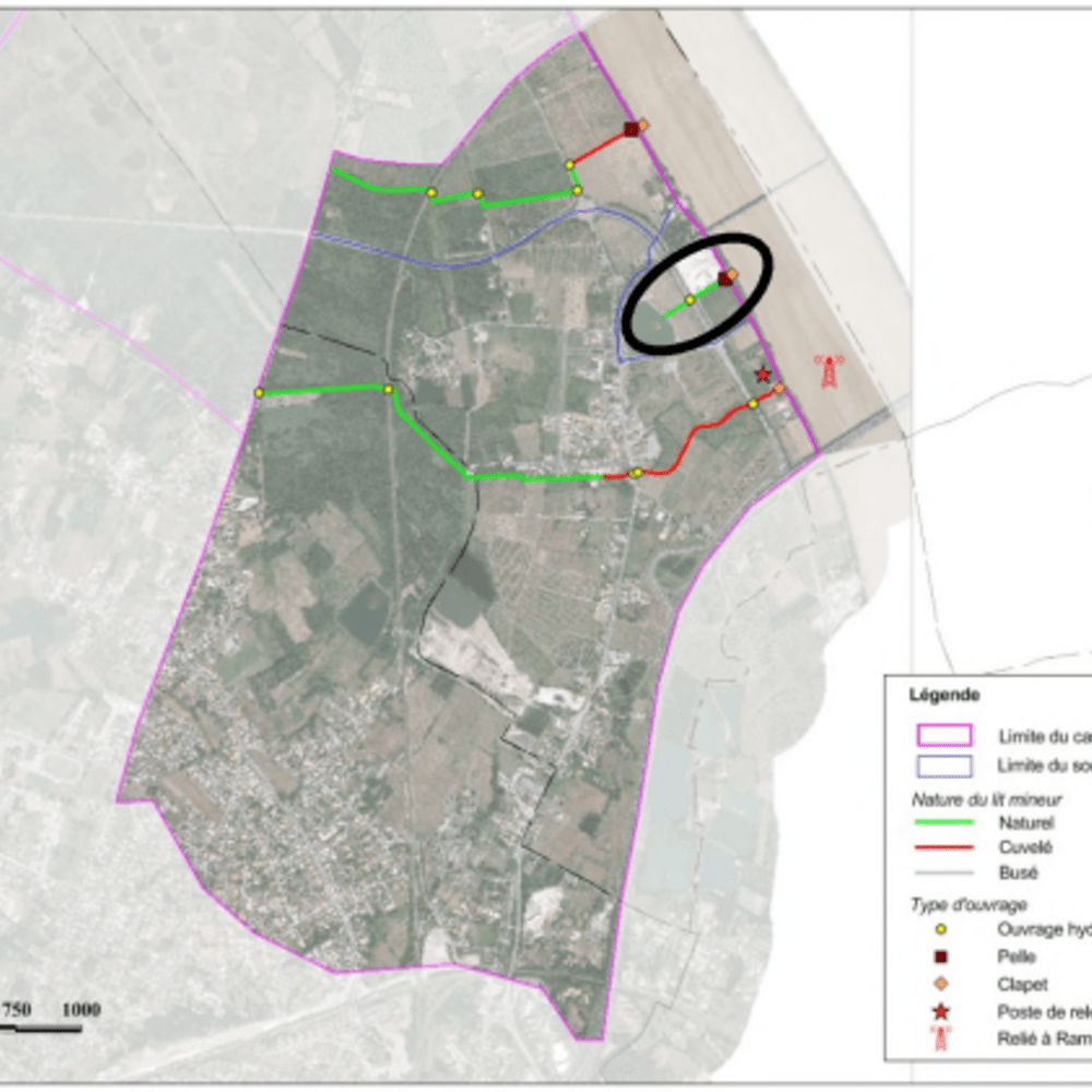 Carte de localisation de la jalle