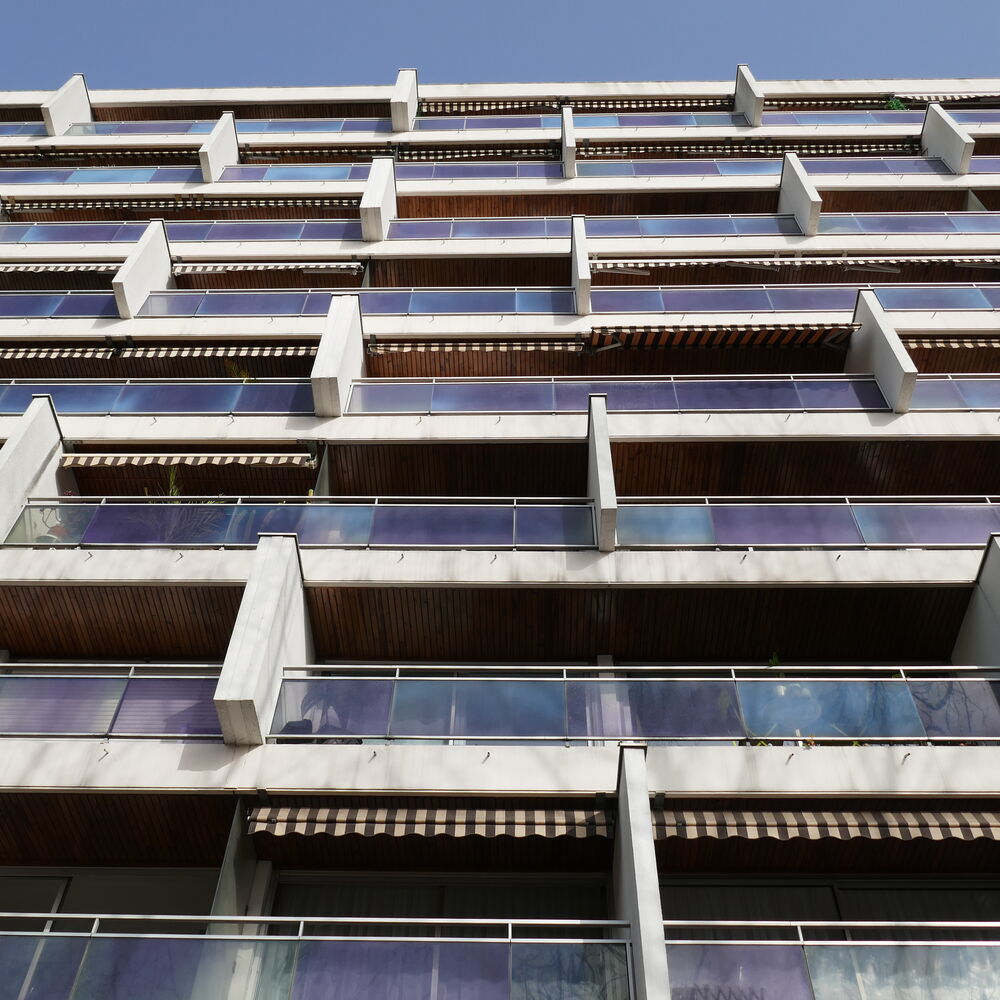 Détail des balcons de la façade sud.