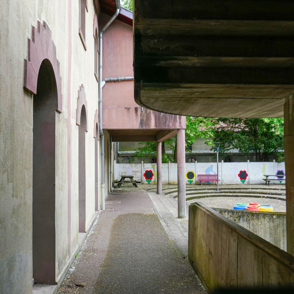 Vue sur la cour intérieur du couvent 