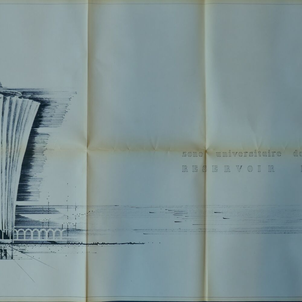 L'une des trois formes proposées par les architectes Pierre Mathieu et Claude Bouey à l'Université.