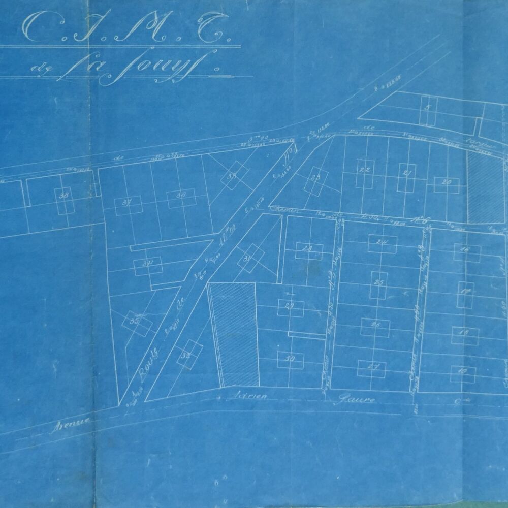 Plan masse de la cité par l’architecte Henri Chamard en 1921.