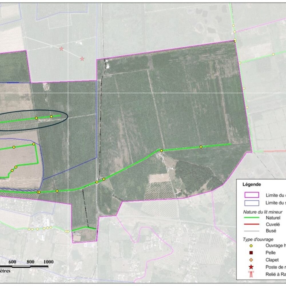 Cartographie des ouvrages présents sur Madran, 2018