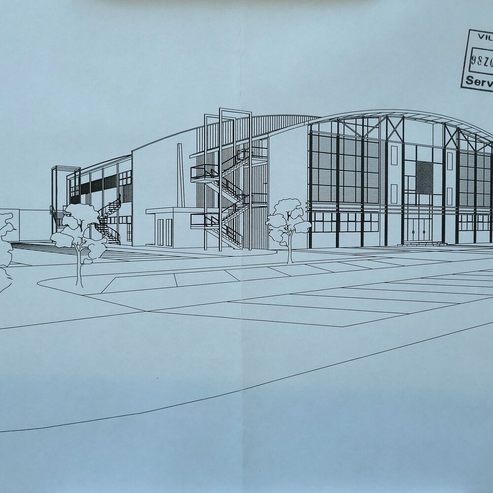 Perspective du nouveau projet par l'architecte Claude Chatenet en 1998.