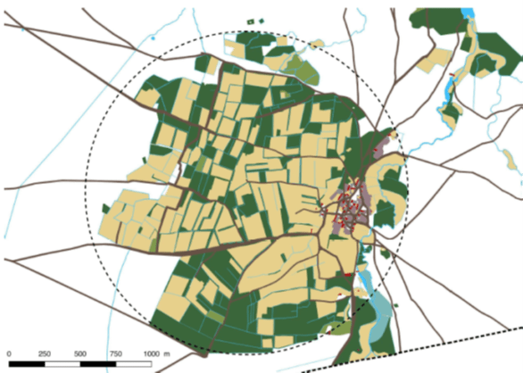 L’îlot de culture et bourg de Martignas d’après le cadastre de 1844