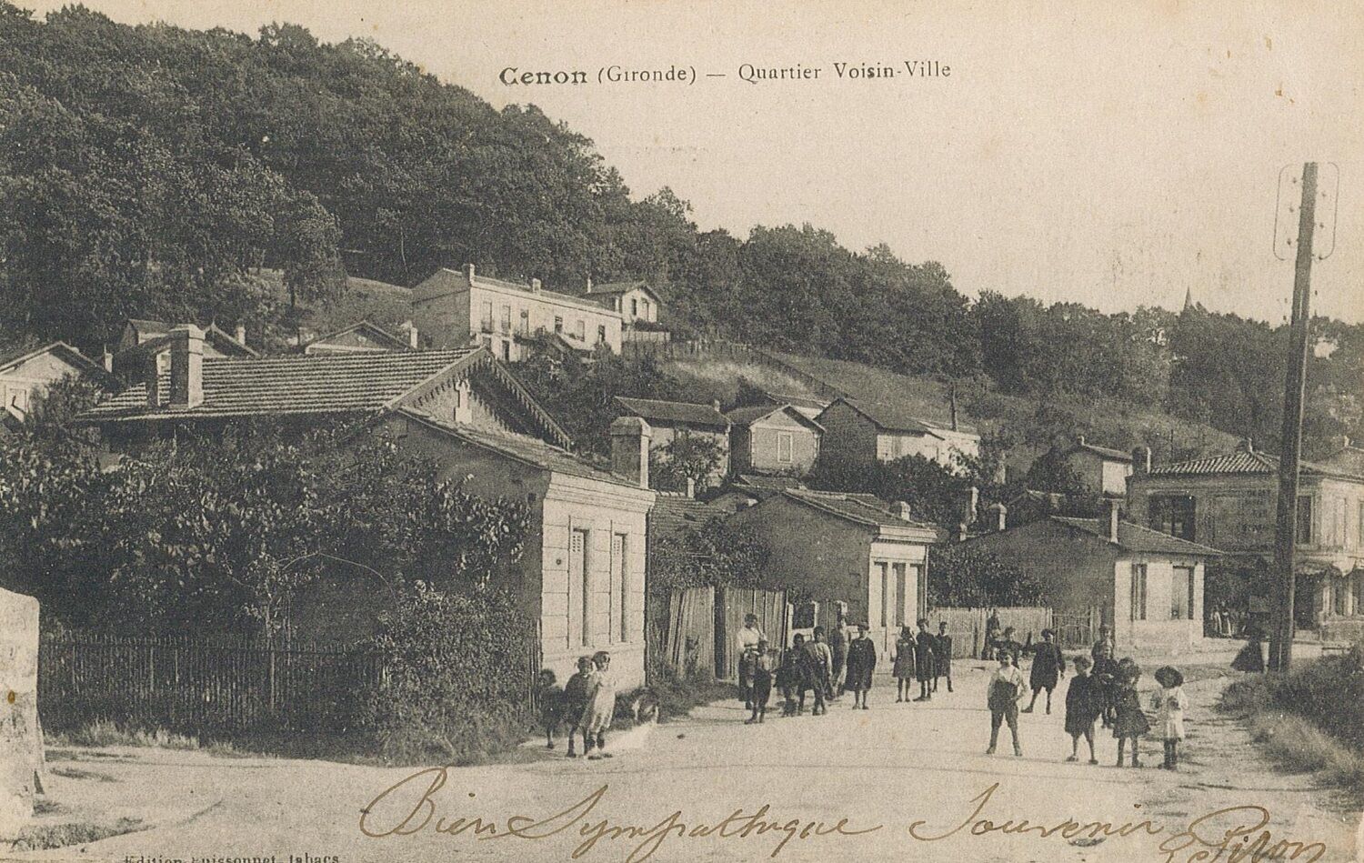 Cours Victor-Hugo Cenon, en 1900