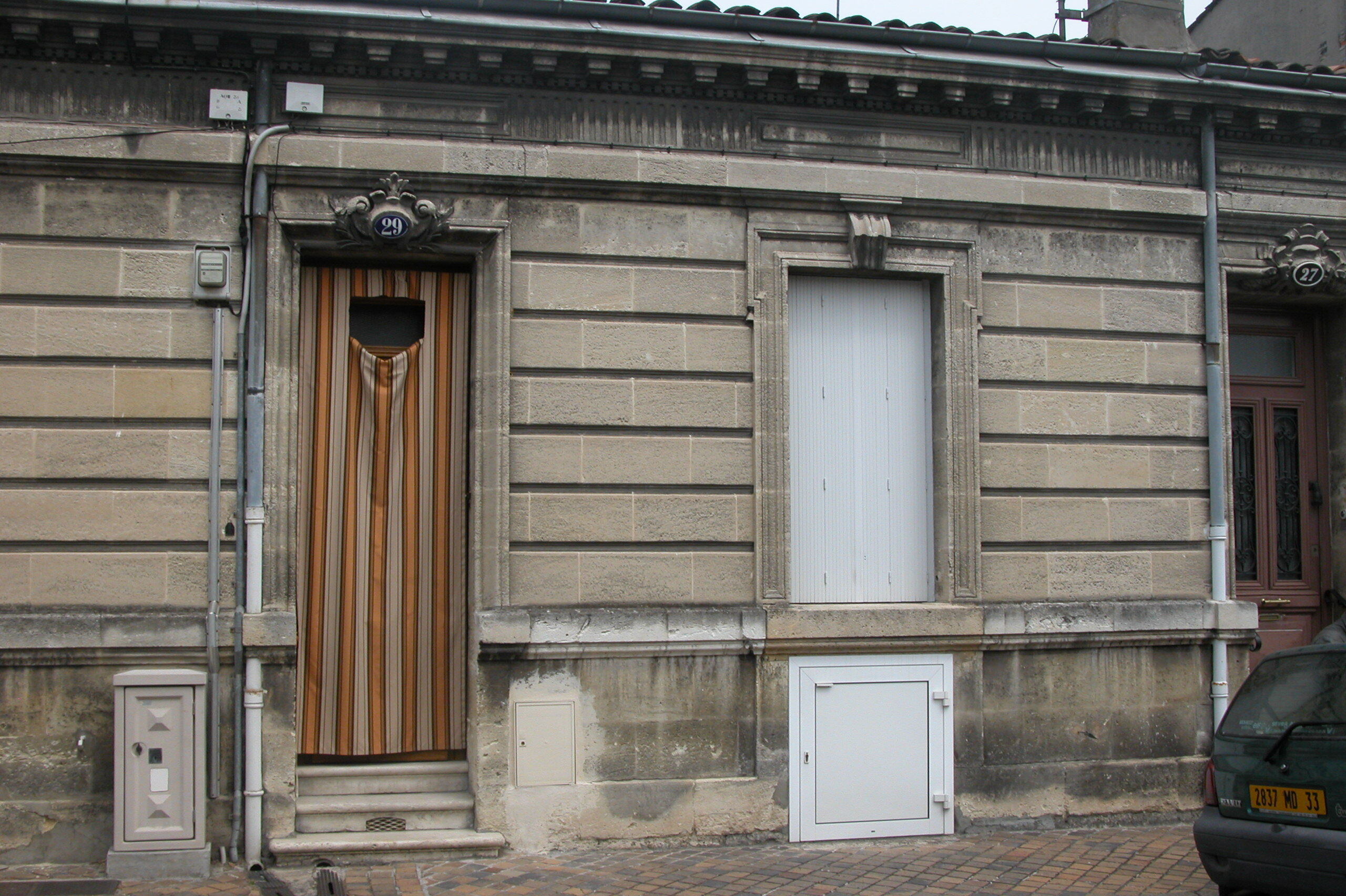 Façade d'une échoppe simple, rue de Nérac, Henri Gaugeacq, entrepreneur, 1900.