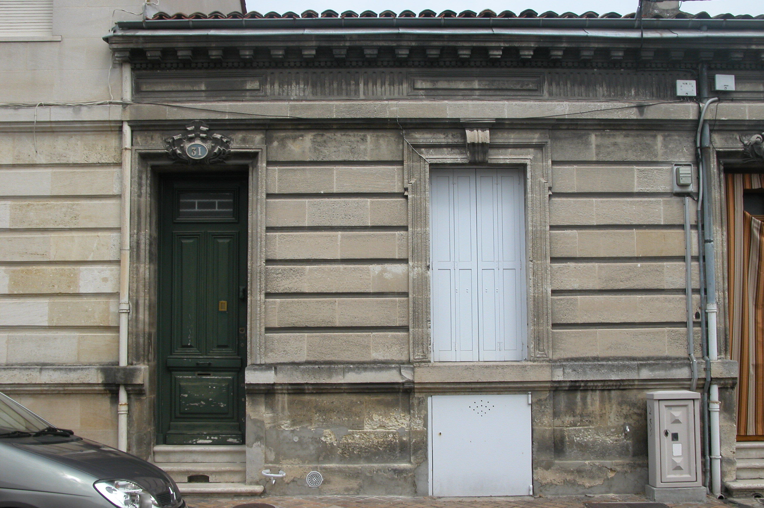 Façade d'une échoppe simple, rue de Nérac, Henri Gaugeacq, entrepreneur, 1900.