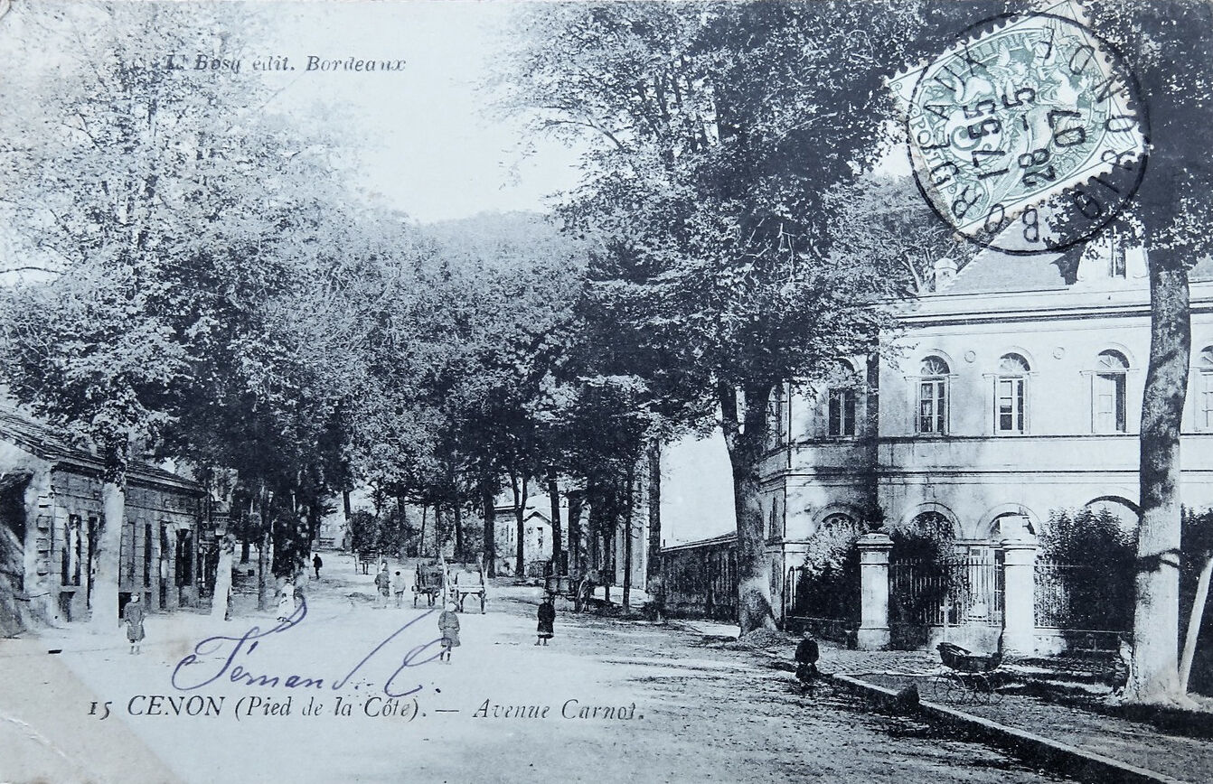 Château Guithon, avenue Carnot Cenon, en 1900