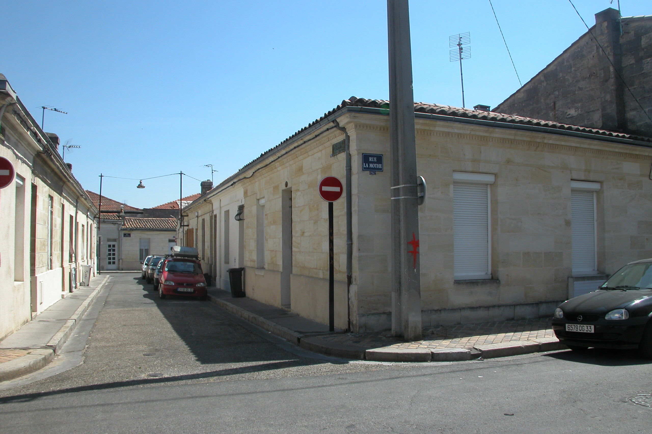 Vue d'ensemble d'échoppes, passage Gaugeacq. Bordeaux