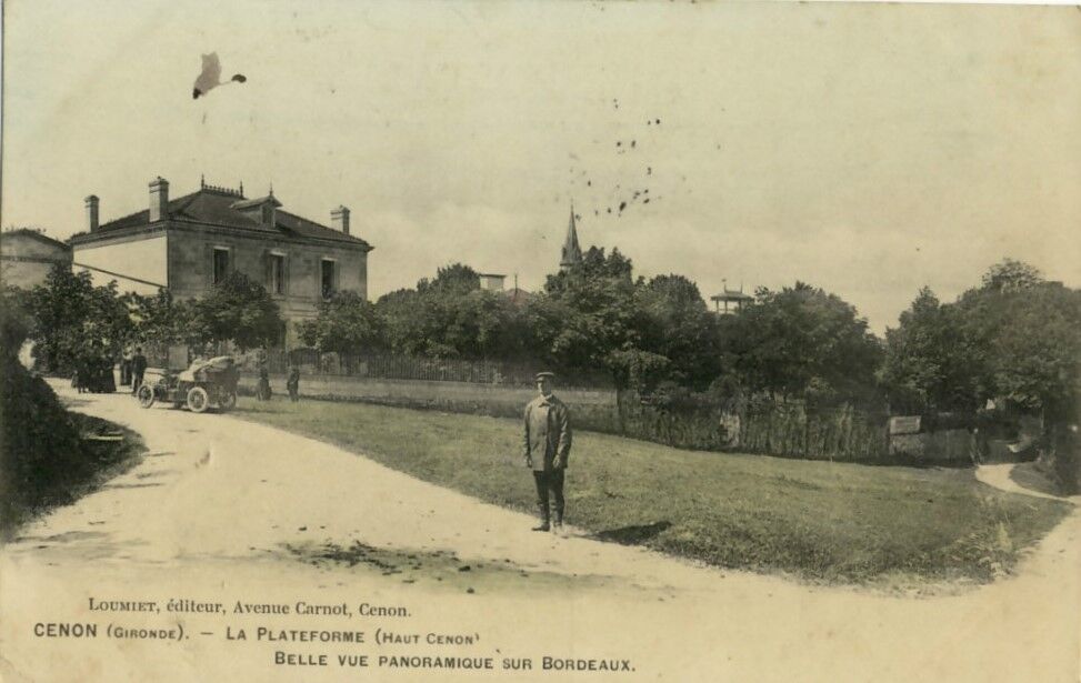 Place de Bellevue Cenon, en 1900