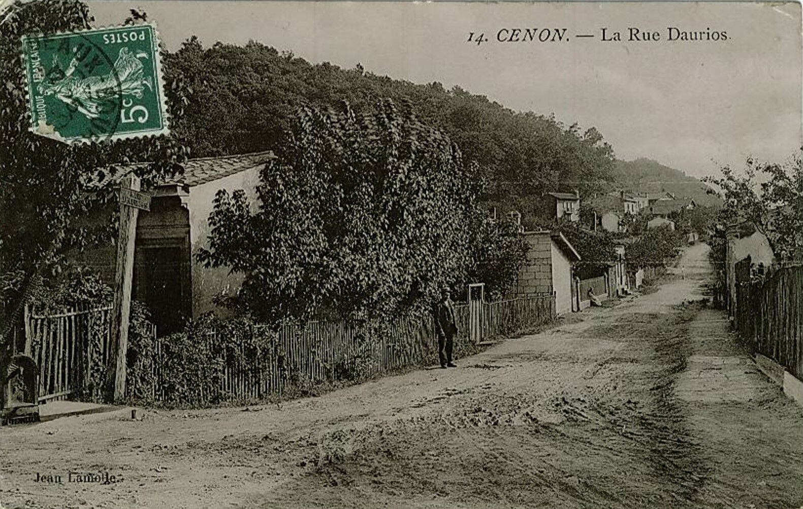 Rue d'Aurios Cenon, en 1900