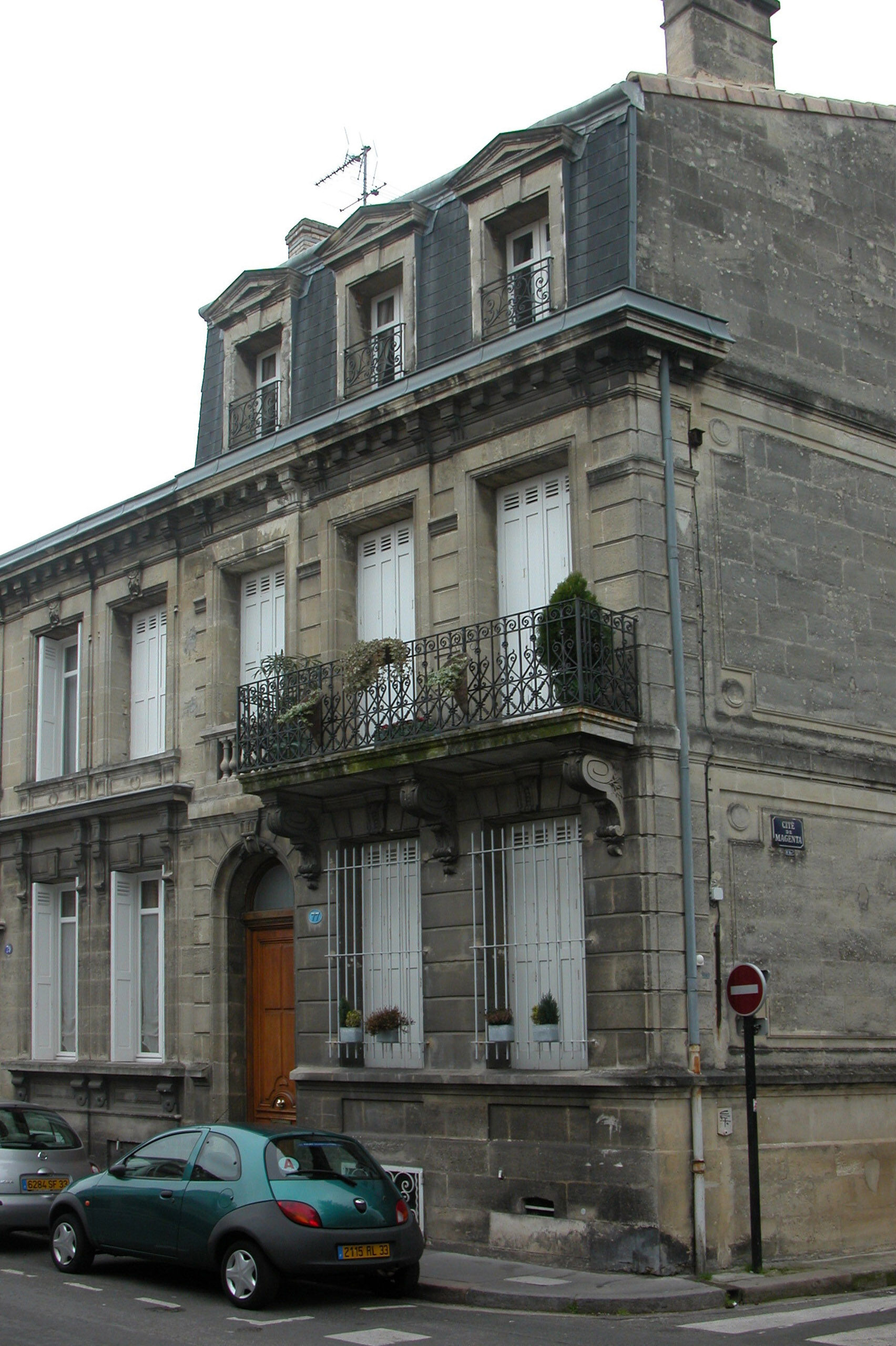 Vue en perspective de la maison sise n°77 