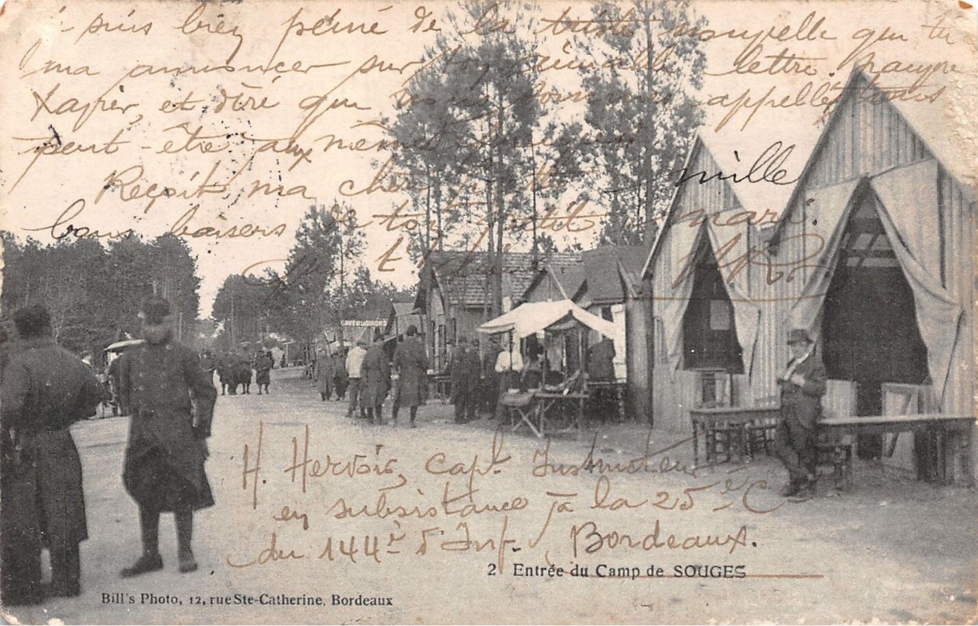  Entrée du camp de Souge 1900