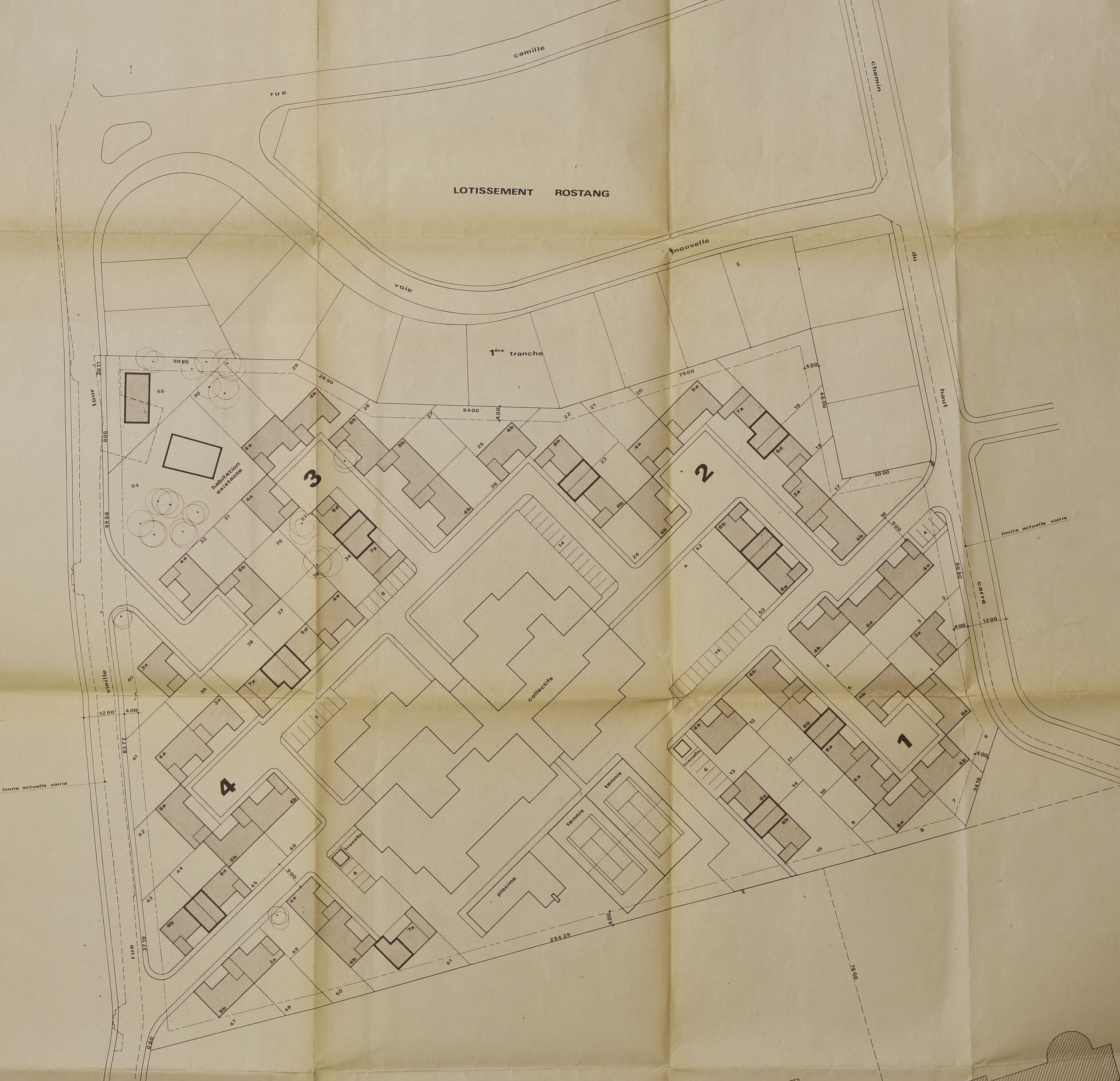 Plan de masse du domaine de Noailles