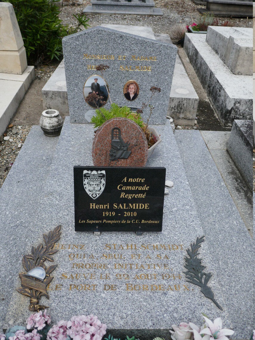 Henri Salmide (Heinz Stahlschmidt), sous-officier allemand, sauveteur de la ville de Bordeaux en 44