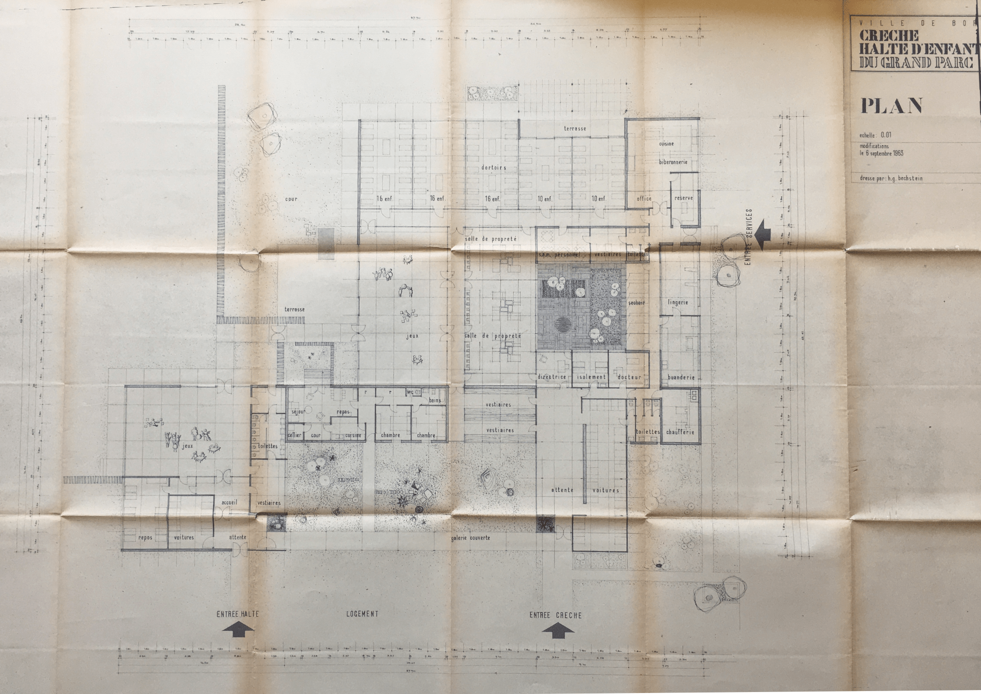 Plan d'ensemble par l’agence A. Béchu, juillet 1963