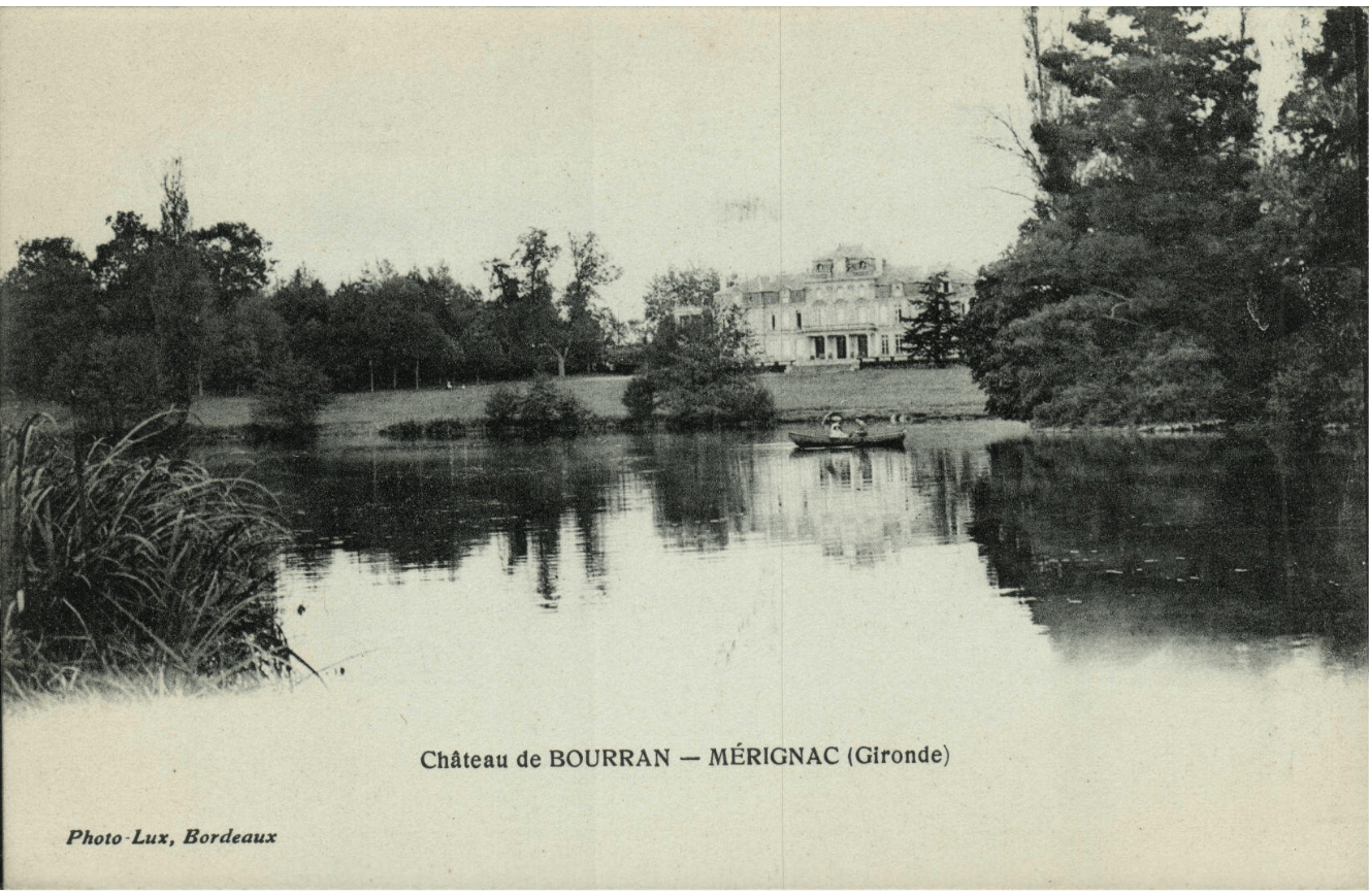 Vue du château depuis le lac, carte postale de 1910