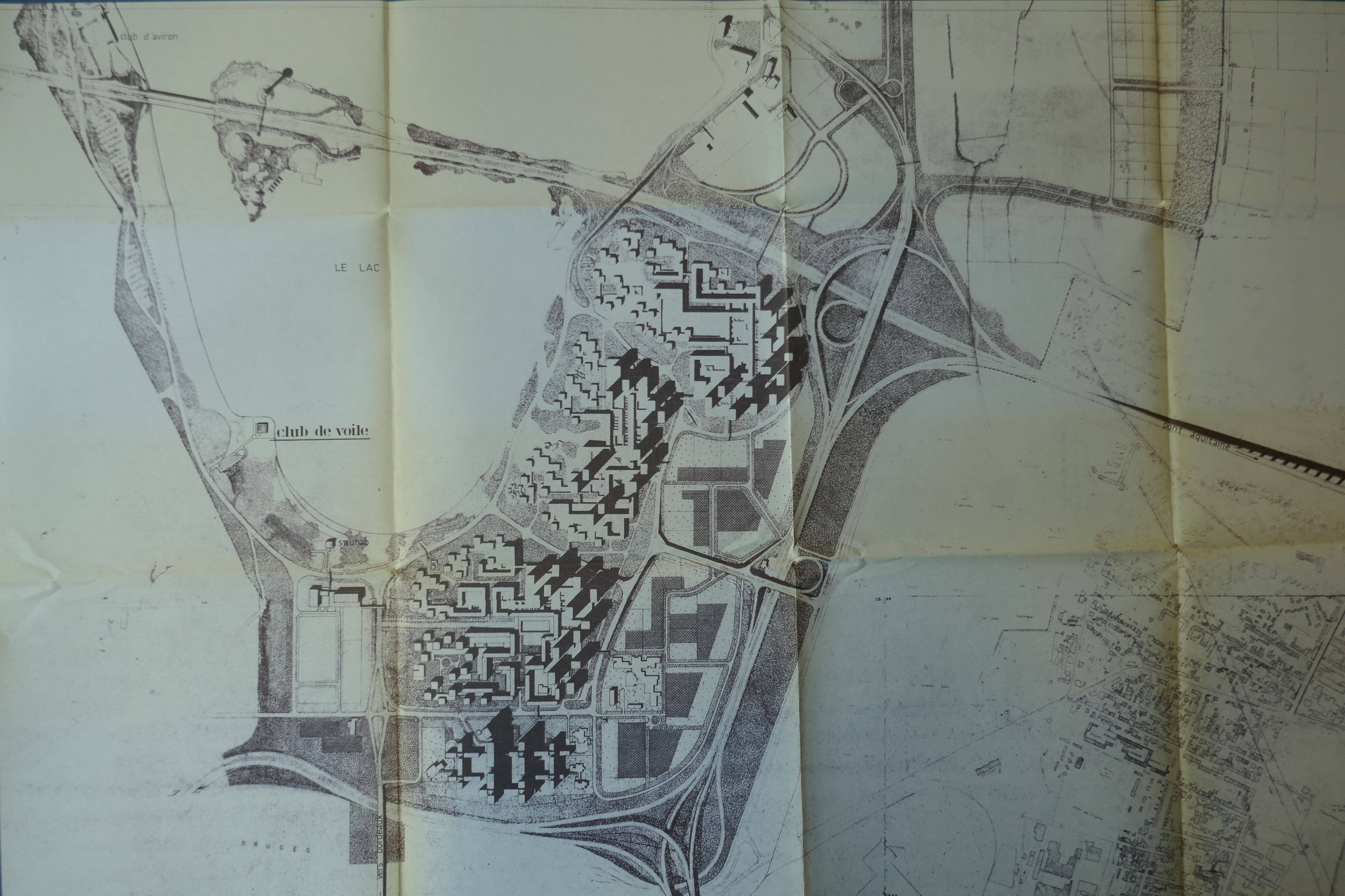 Plan de situation du centre de voile en 1967.