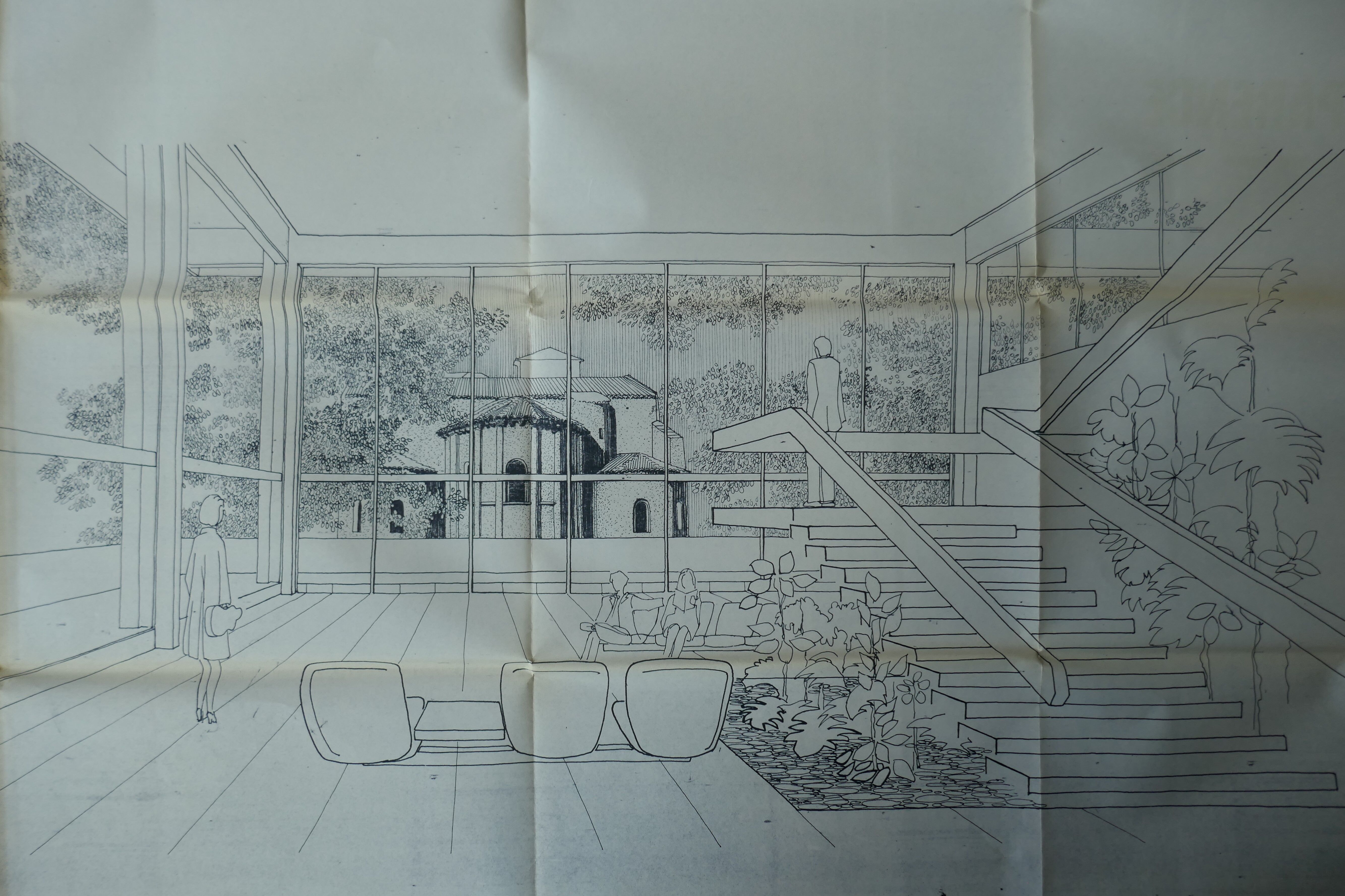 Perspective intérieure et transparence, par l'équipe Perrier-Mothe, 1975.