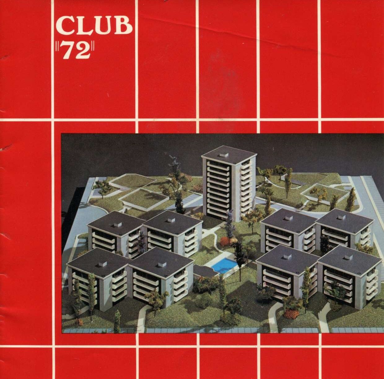 Brochure promotionnelle pour la résidence Le Club 72, vers 1972.