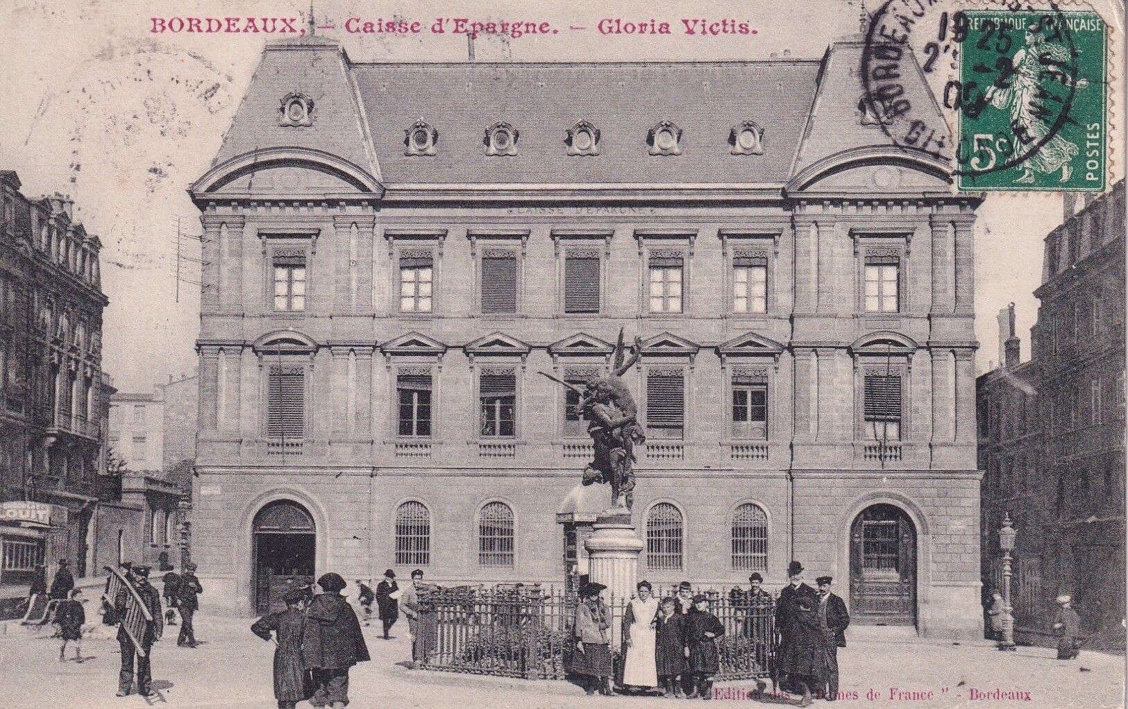 Façade de 1882 sur une carte postale vers 1900.