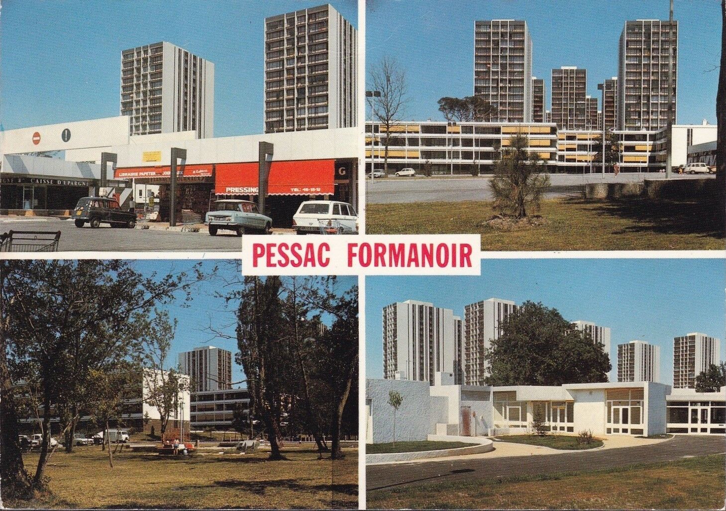 Mutlivues de l'ensemble Saige-Formanoir, carte postale vers 1975.