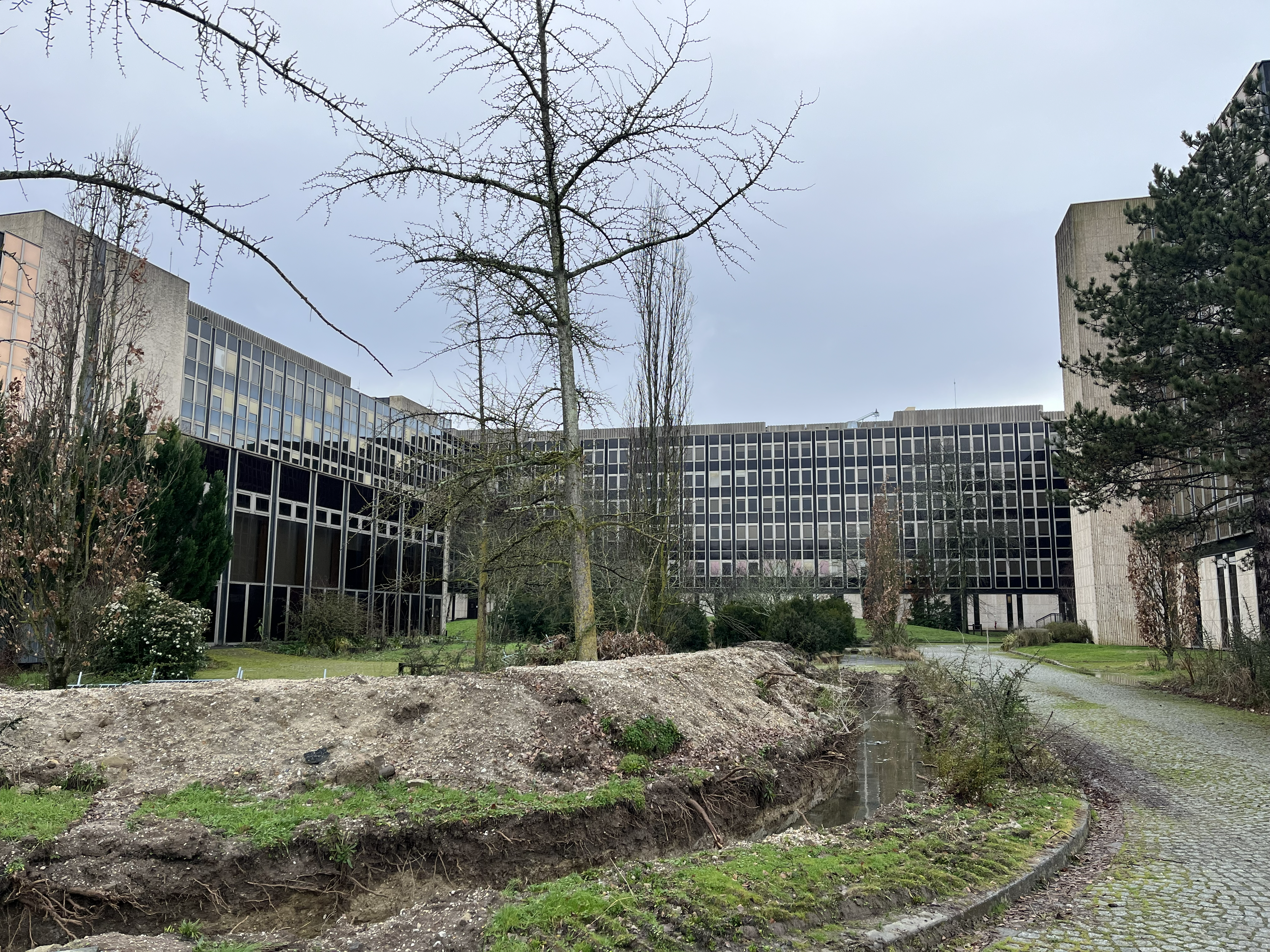 Façades du bâtiment en U