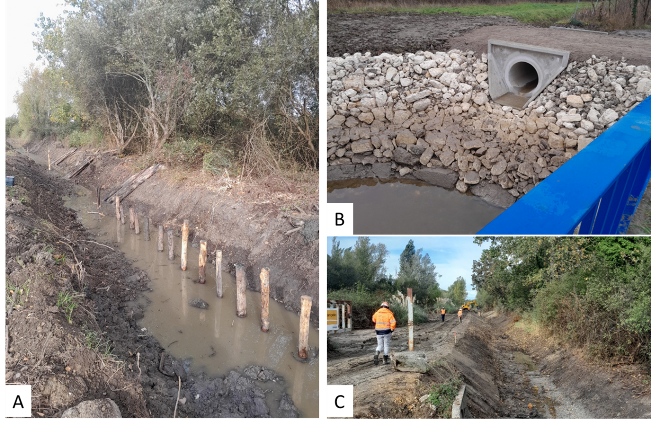 Période de travaux sur la jalle d'Artiguemonge lors de l'année 2023