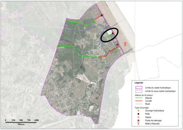 Carte de localisation de la jalle